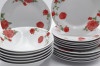 Набір тарілок та салатників Коралова троянда 17-045 (18 предметів) Lexin (Китай), фото