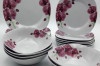 Набор тарелок и салатников крадратных Орхидея 17-092 (18 предметный) Lexin (Китай), фото