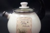 Чайник емальований 2,5 л зі свистком та скляною кришкою  62711/2 ТМ Epos, фото 4