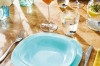 Тарелка суповая квадратная Carine Light Turquoise 21 см 4251P Luminarc, фото