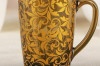 Чашка / кружка для чаю димчата "Вензель золото" 330 мл, фото