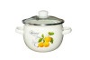 Кастрюля эмалированная на 1,5 л со стеклянной крышкой 61908/2 ТМ Epos (рисунки разные), фото 2