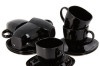 Набор чайный Carine black 12 предметов 220 мл 4672P Luminarc, фото 2