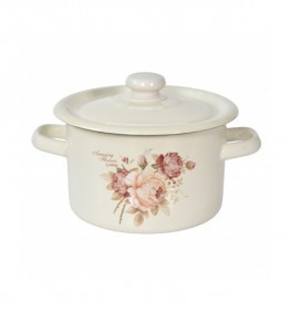 Кастрюля эмалированная 2 л без окантовки Роза Amazing flowers 1610/2 ТМ Epos Кастрюля эмалированная 2 л без окантовки Роза Amazing flowers 1610/2 ТМ Epos