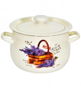 Кастрюля емалированная грушевидная на 4,75 л (рисунки разные) 1715/2 ТМ EPOS