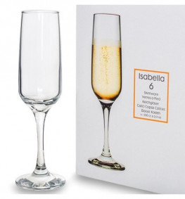 Бокал для шампанского 200 мл Isabella Pasabahce 440270 набор 6 шт.