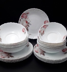 Набор тарелок и салатников Ароматная роза 6916 (24 предметный) ТМ Vinnarc