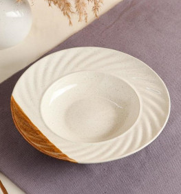 Тарелка для пасты 220 мм Мокко Лайт Декор-керамика