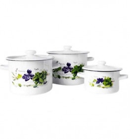 Набор кастрюль эмалированных Батерфляй №272 ТМ Epos