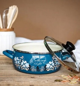 Кастрюля Metrot эмалированная со стеклянной крышкой 3,1 л 3205 Metalac 362097