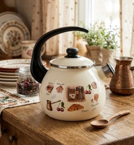 Чайник эмалированный 2,5 л со свистком  2711/2 Idilia ТМ Epos