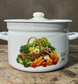 Каструля емальована 9 літрів 1621/2 ТМ Epos Магнолія