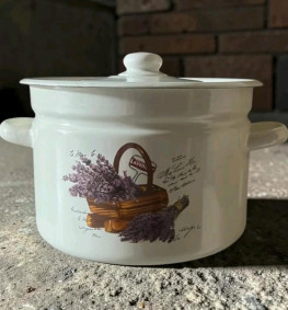 Каструля емальована 9 літрів 1621/2 ТМ Epos Метелик