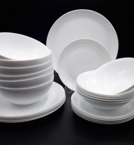 Набор тарелок и салатников  24 предметный White Moon LARAH