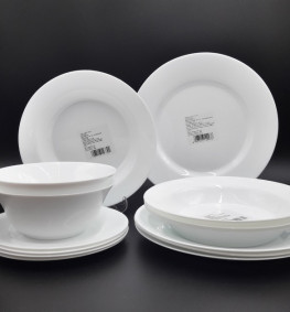 Набор тарелок и салатников 14 предметов White Flare LARAH