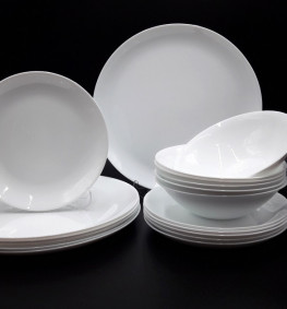 Набор тарелок и салатников 18 предметов White Moon LARAH