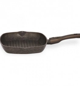 Сковорода-гриль з антипригарним покриттям Граніт-Браун 28143П ТМ Біол