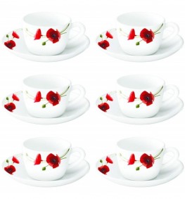 Набор чайный 12 предметов 200 мл Red Carnation LARAH