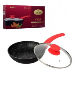 Сковорода лита з мармуровим покриттям OSCAR CHEF 28 см OSR-1101-28-l
