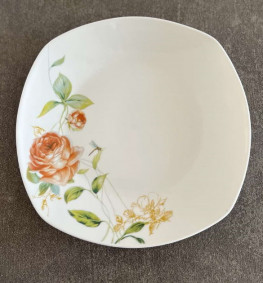 Тарілка квадратна мілка 20 см  Roses Blossom 24-167Lexin (Китай)