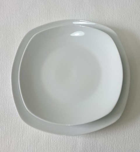 Тарілка фарфорова обідня квадратна 24 см, фото 2