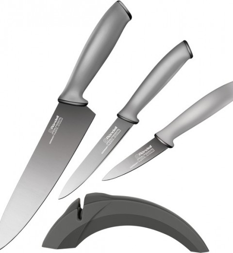 Набір кухонних ножів з нержавіючої сталі Rondell (4 предмета) Kronel RD-459, фото