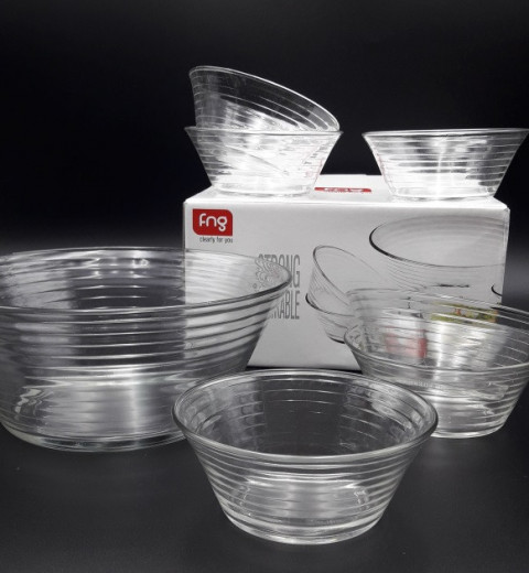 Набір салатників скляних 7 шт 09529 "Belaria" FNG, фото