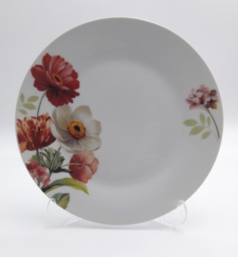 Тарелка круглая мелкая 20,5 см Букет цветов 17-170 Lexin (Китай), фото