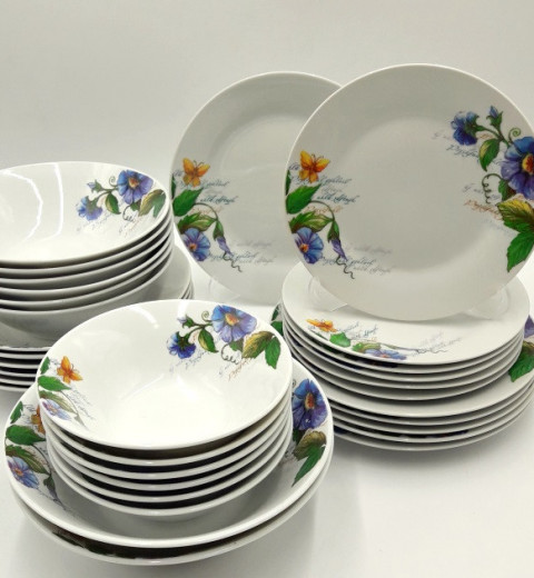 Набор тарелок и салатников Летнее утро 17-196 (32 предмета), фото
