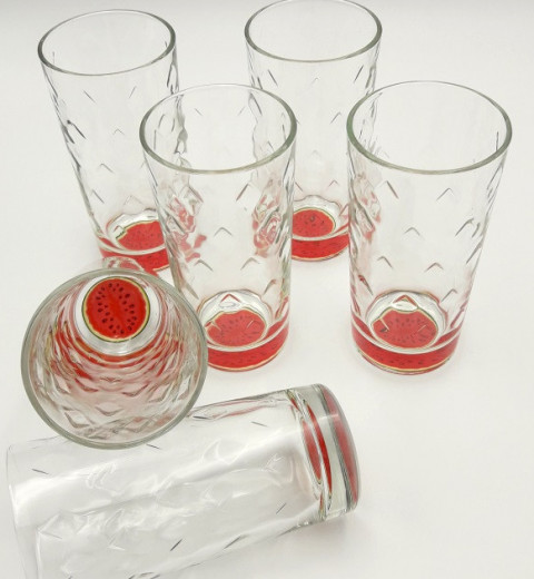 Склянки високі 6 шт 245 мл 21в1112 (малюнки різні), фото 3