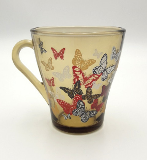 Чашка / кружка для чаю димчата "Метелики" 280 мл, фото