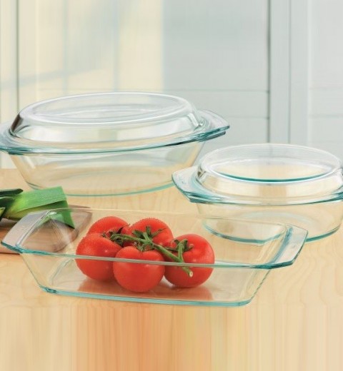 Набір посуду 3-х предметний (каструля 1,5 л; гусятниця 2,4 л; жаровня 2,4 л) Simax 302, фото