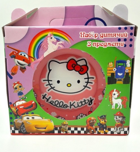 Набор детской посуды 3 предмета Hello Kitty, фото 3
