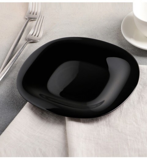 Тарілка десертна квадратна Carine black 19 см 9816L Luminarc, фото