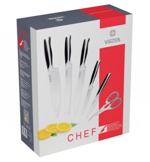Набор ножей Chef 7 предметов Vinzer 89119, фото 4