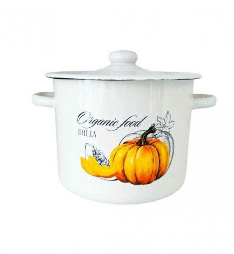 Кастрюля эмалированная 7 л без окантовки 1620/2 ТМ Epos, фото