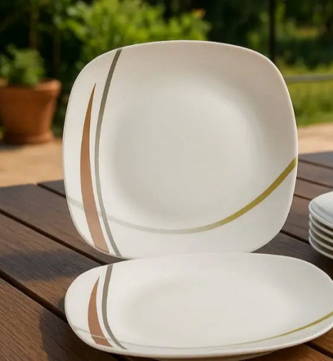 Сервіз столовий квадратний на 30 предметів Джардіно 7183к ТМ VINNARC, фото 2