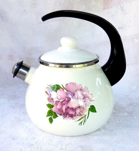 Чайник эмалированный 2,5 л со свистком 2711/2 ТМ Epos, фото