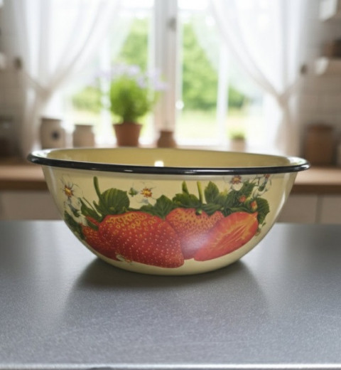 Миска эмалированная 1,5 л (Рисунки разные) ВЕКОBOD EMAL, фото