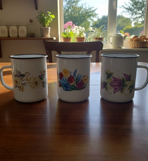 КРУЖКА ЭМАЛИРОВАННАЯ 1,5 Л (РИСУНКИ РАЗНЫЕ)  ВЕКОBOD EMAL, фото