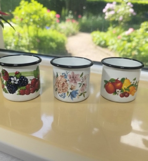 Кружка емальована 0,4 л з плоским дном (малюнки різні) ВЕКОBOD EMAL, фото