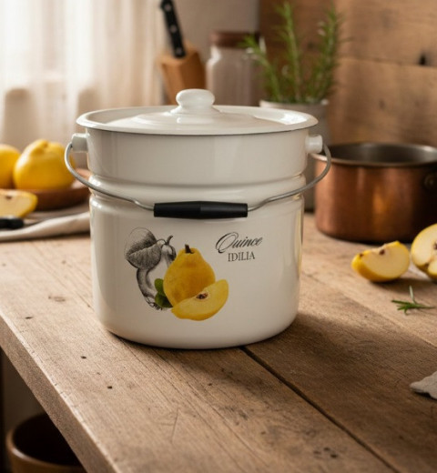 Відро емальоване з кришкою на 12 л 1224/2.1 (малюнки різні) ТМ Epos, фото