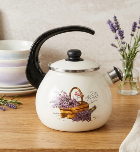 Чайник эмалированный 2,5 л со свистком  2711/2 Idilia ТМ Epos, фото 2