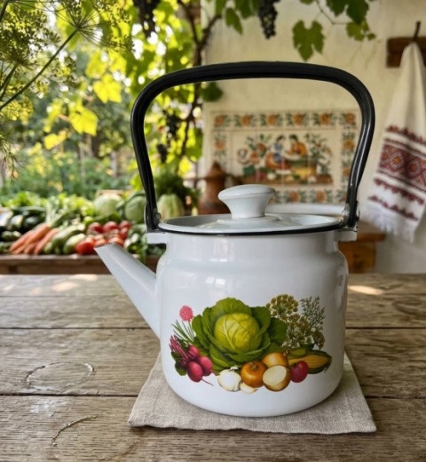 Чайник эмалированный 2,0 л (рисунки разные) ВЕКОBOD EMAL, фото