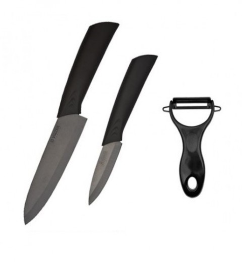 Набор керамических ножей 3 предмета Vinzer 89132, фото