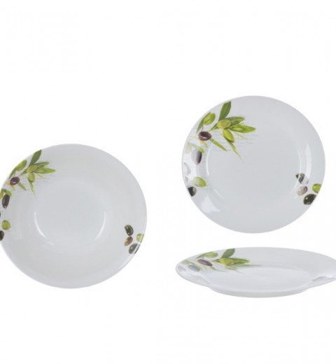 Набор тарелок и салатников 18 предметов OLIVES Limited Edition YF6022, фото 2