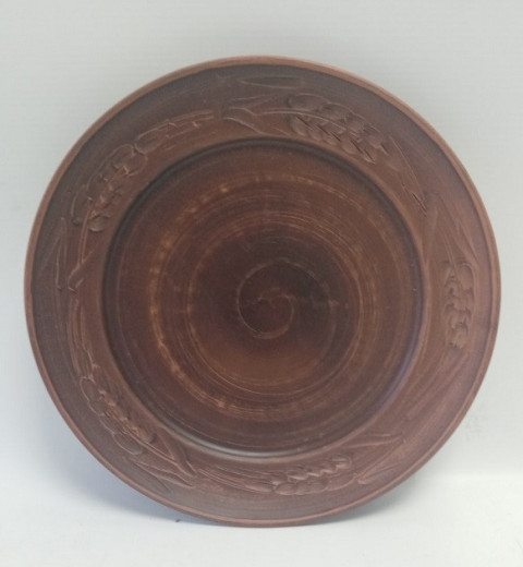 Тарелка 25 см декор колос Slavbest Ceramic, фото